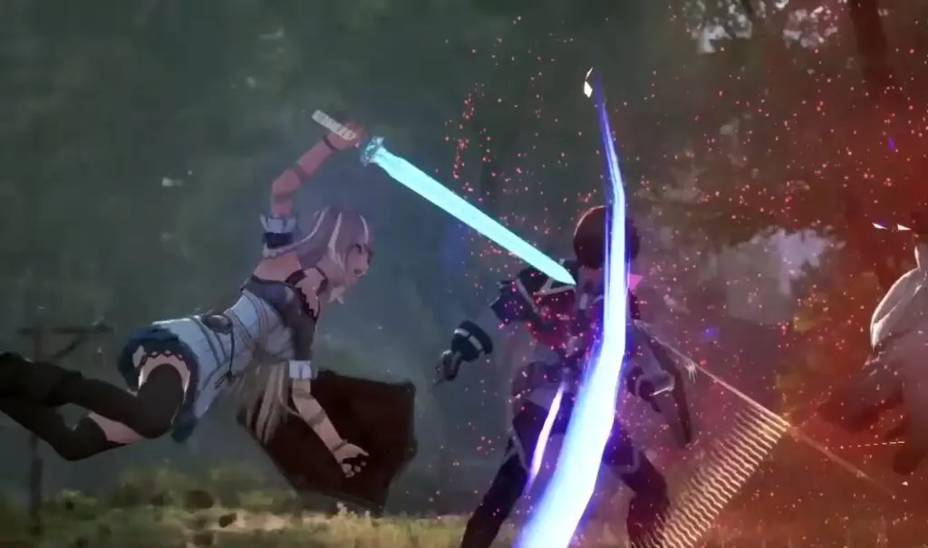 Echoes of Aincrad AI combat system showing an AI partner helping to fight