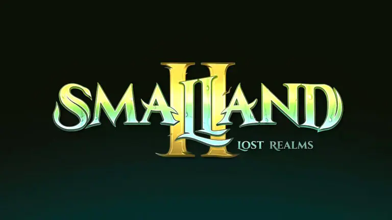 Logo for Smalland 2 over a green background