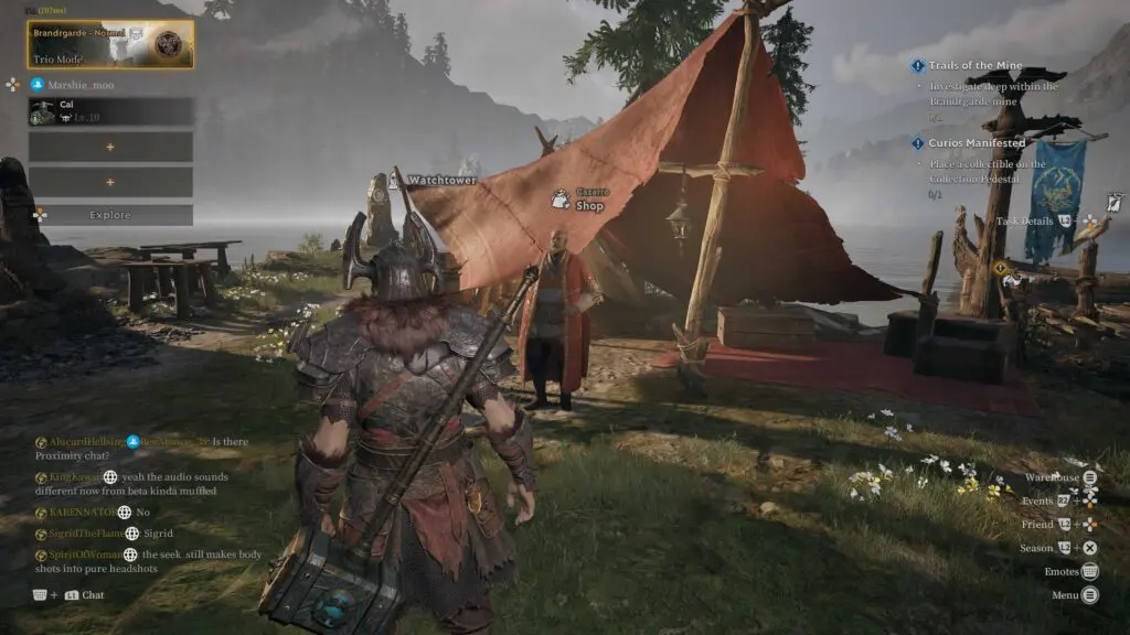 Mistfall Hunter Camp Shop