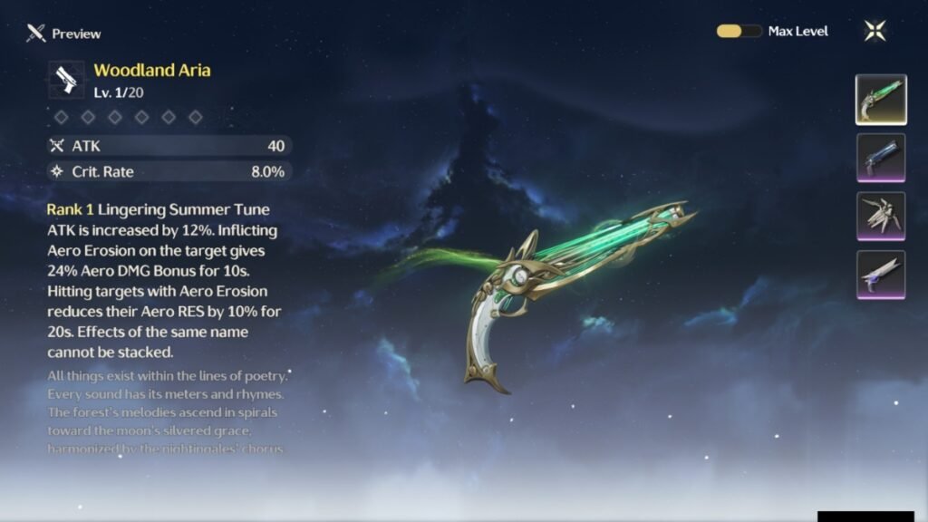Woodland Aria Pistol from Wuthering Waves