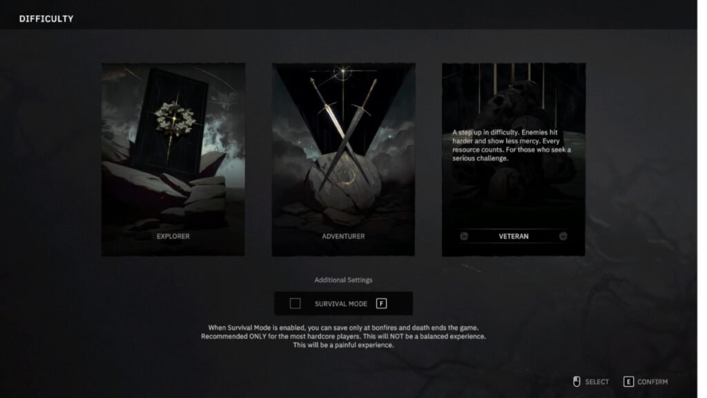 All Difficulty settings in Tainted Grail The Fall of Avalon. 