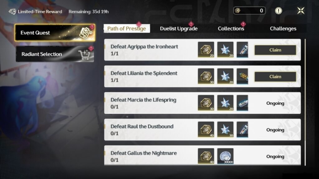 Full rewards from All Out! Towards the Peaks of Prestige