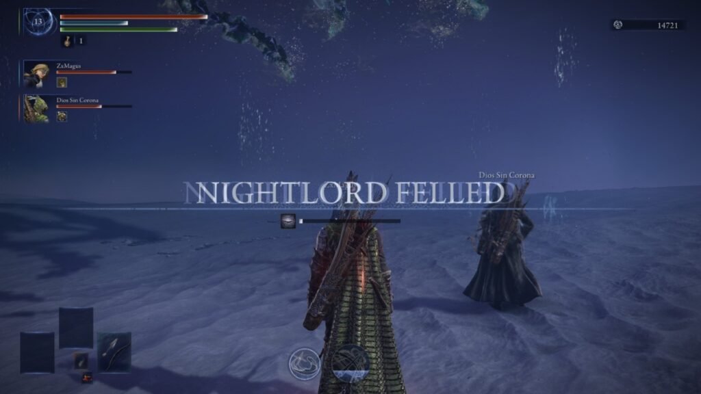 A screenshot of Augur defeat screen in Elden Ring Nightreign