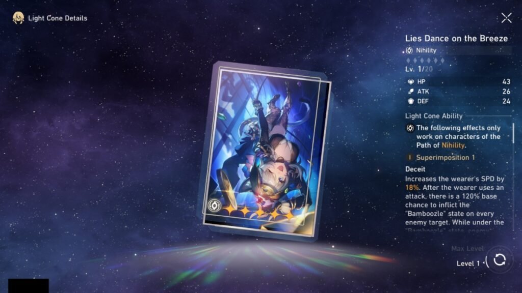 Cypher signature Light Cone in Honkai: Star Rail