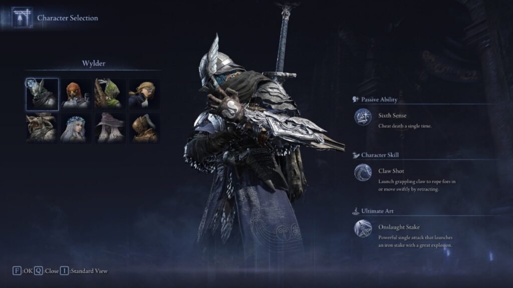 Wylder character screen in Elden Ring Nightreign