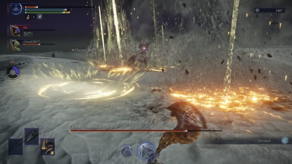Darkdrift Knight using Holy spear attacks in Elden Ring Nightreign