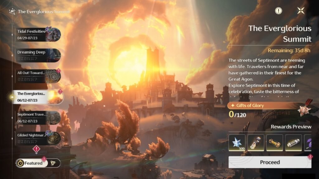 Everglorious Summit event screen