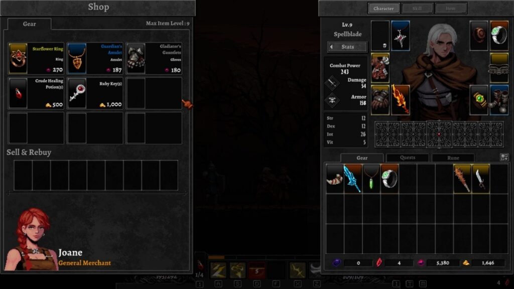 General merchant shop screenshot in Dragon Is Dead