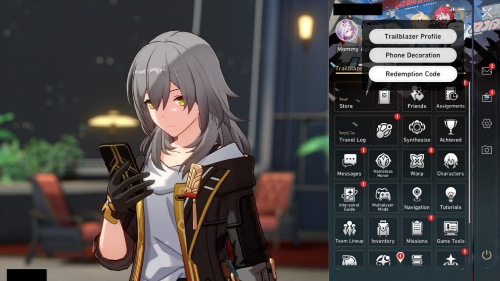 A screenshot of Honkai Star Rail redemption screen.