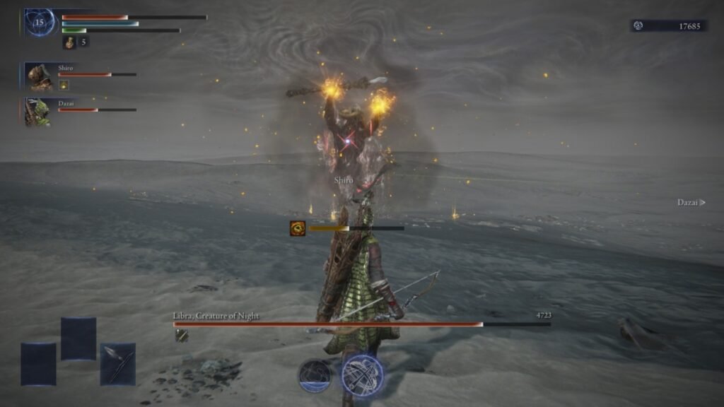 Equilibrious Beast using cloud attack in Elden Ring Nightreign