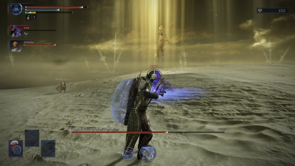 A screenshot of Darkdrift Knight from Elden Ring Nightreign