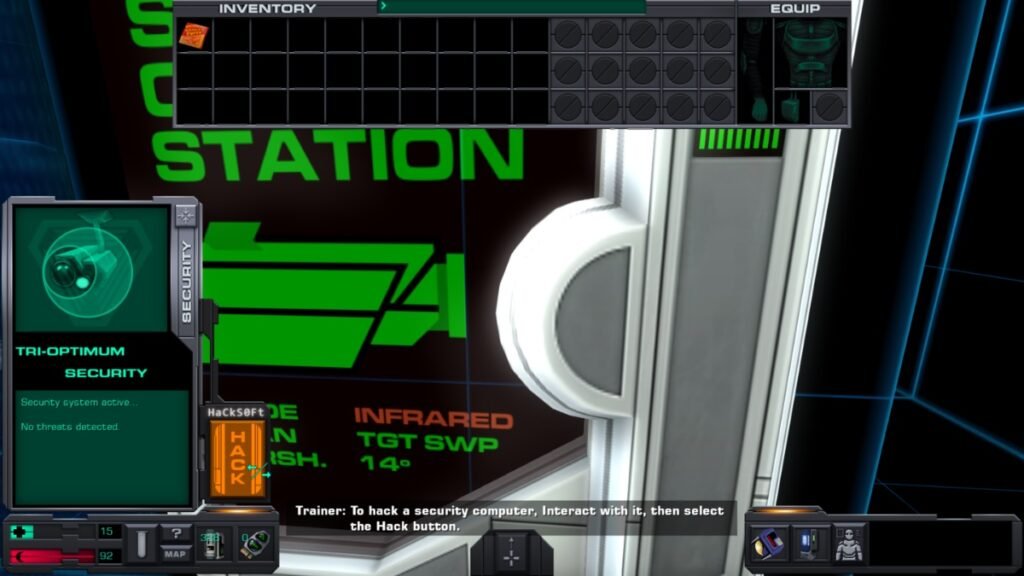 Hacking a security camera in System Shock 2 Remastered