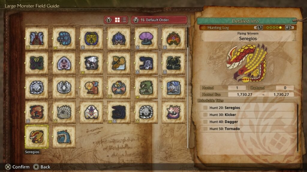 Seregios Hunting Objectives in Monster Hunter Wilds