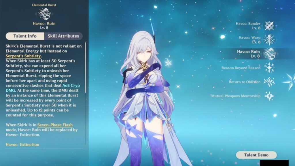 Skirk Ultimate ability in Genshin Impact