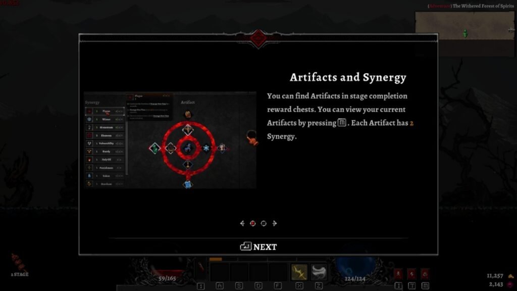 A screenshot of Artifact description in Dragon Is Dead