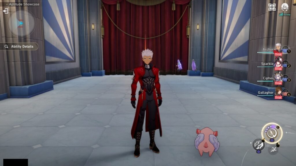 A screenshot of Archer from his trial in Honkai Star Rail