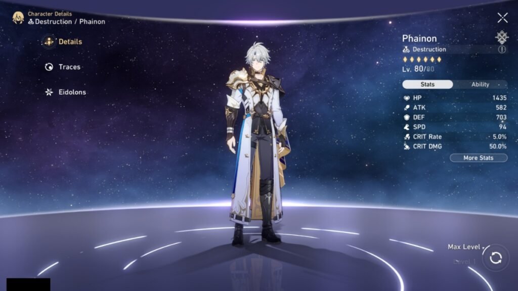 A screenshot of Phainon from Honkai Star Rail