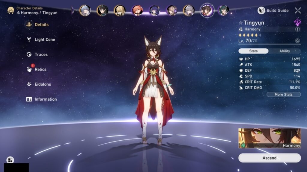 Tingyun is an integral part of Phainon's free to play team