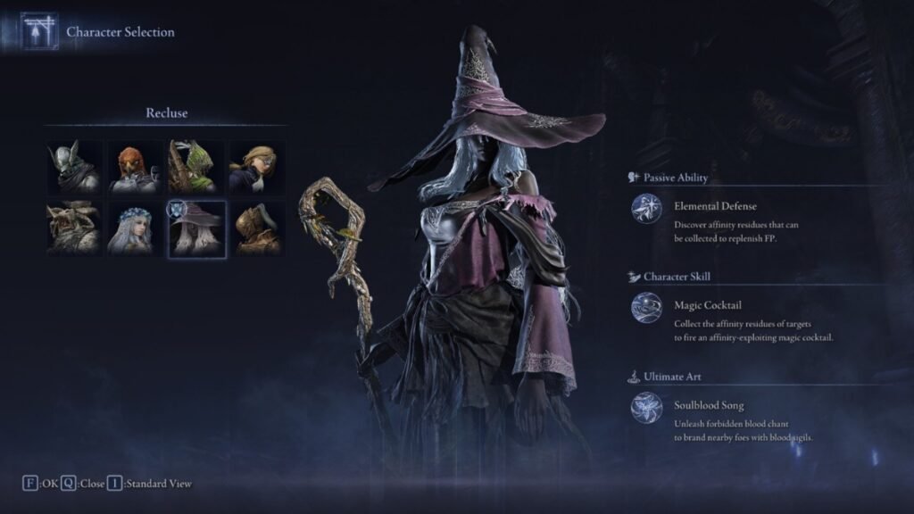 A screenshot of Recluse in Elden Ring Nightreign