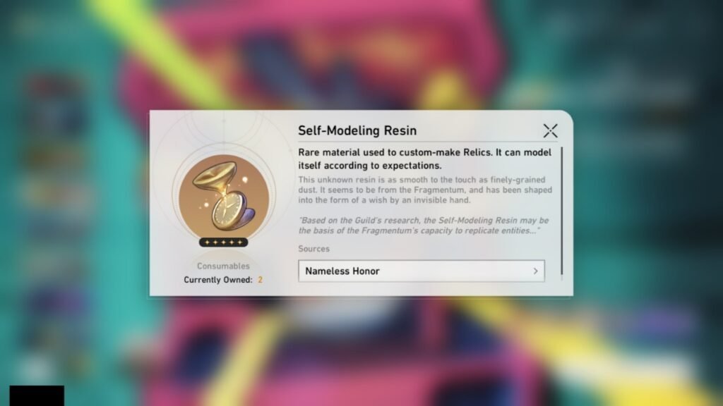 Self Modelling Resin is one of the rewards from Origami Bird Clash event