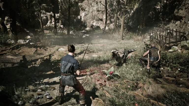 Image of main character fighting with a sword in Gothic Remake