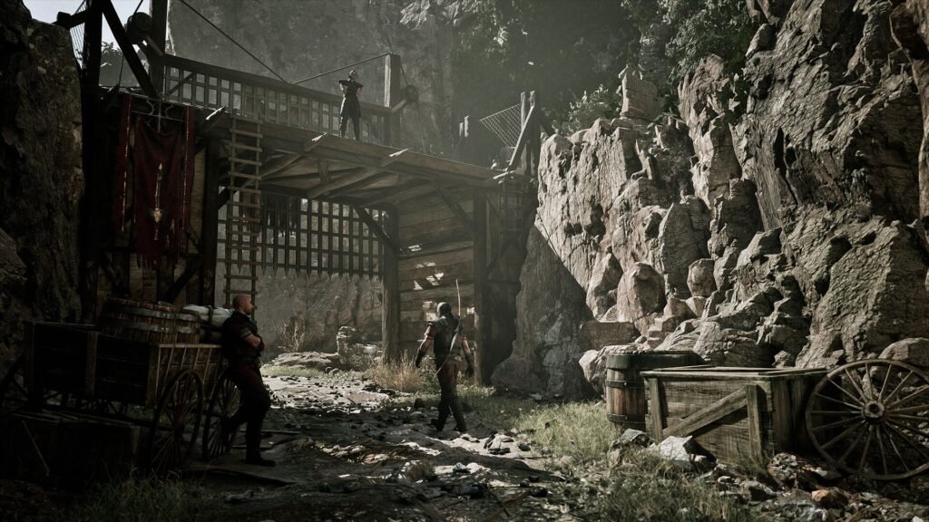 Gothic remake image showcasing a stronghold with characters